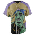 Zombie 2pac Button Up Baseball Jersey