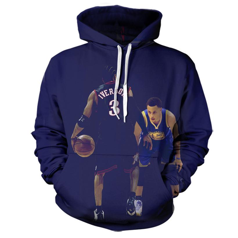 Allen Iverson vs Steph Curry Hoodie