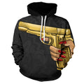 A Girls Gold Gun Hoodie