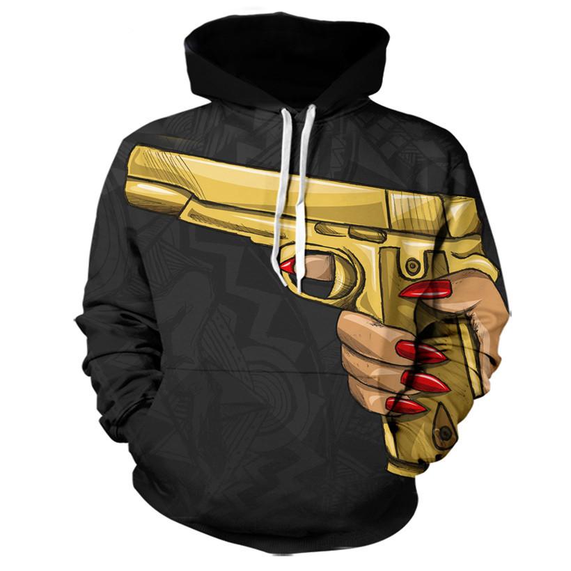 A Girls Gold Gun Hoodie
