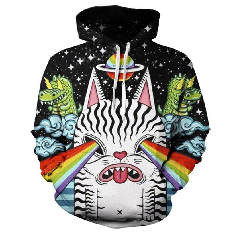Retro Space Cat Hoodie