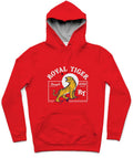 Royal Tiger Trendy All-Over Print Solid Red Hoodie