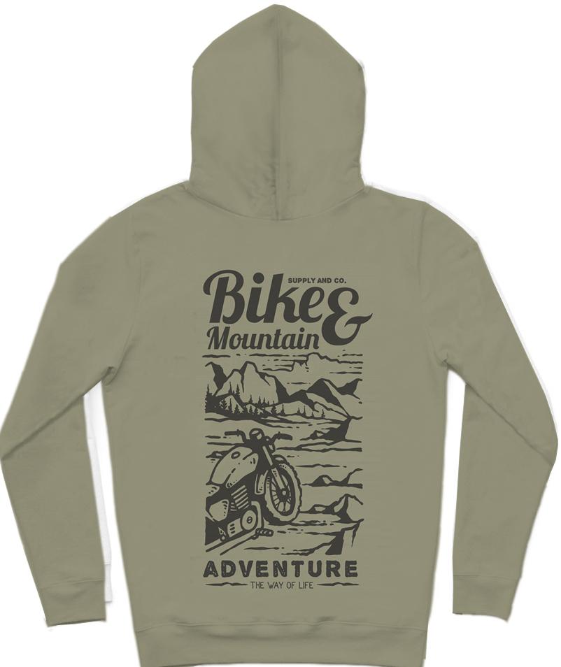The Way Of Life Trendy All-Over Print Solid Schist Hoodie