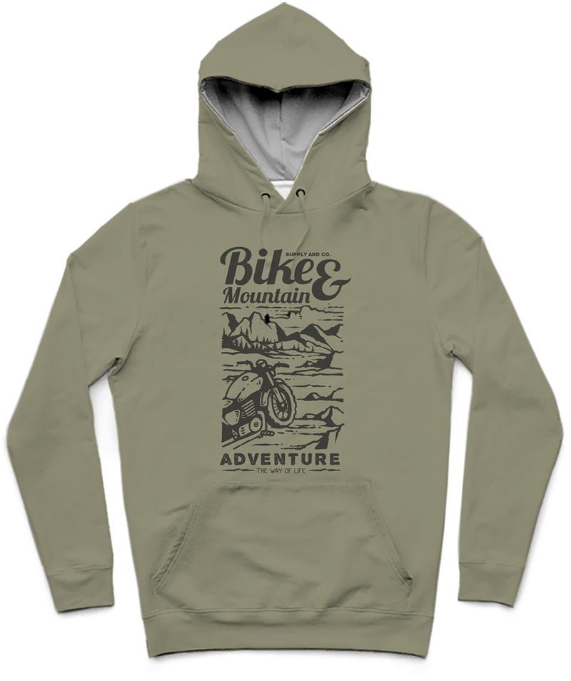 The Way Of Life Trendy All-Over Print Solid Schist Hoodie