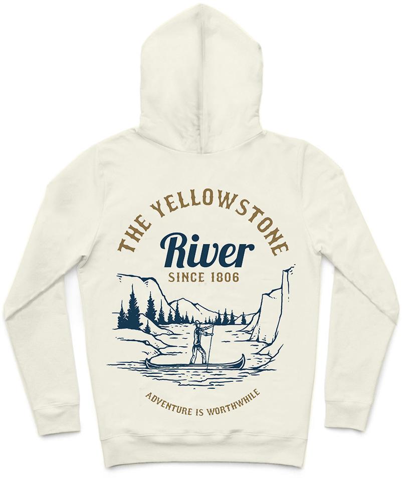 The Yellowstone River Trendy All-Over Print Solid Narvik Hoodie