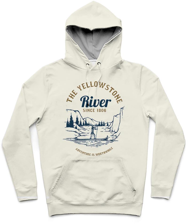 The Yellowstone River Trendy All-Over Print Solid Narvik Hoodie