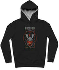 Bushido Trendy All-Over Print Solid Nero Hoodie