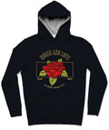 Roses And Love Trendy All-Over Print Solid Black Pearl Hoodie
