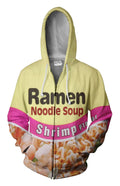 Top Ramen Shrimp Zip Up Hoodie