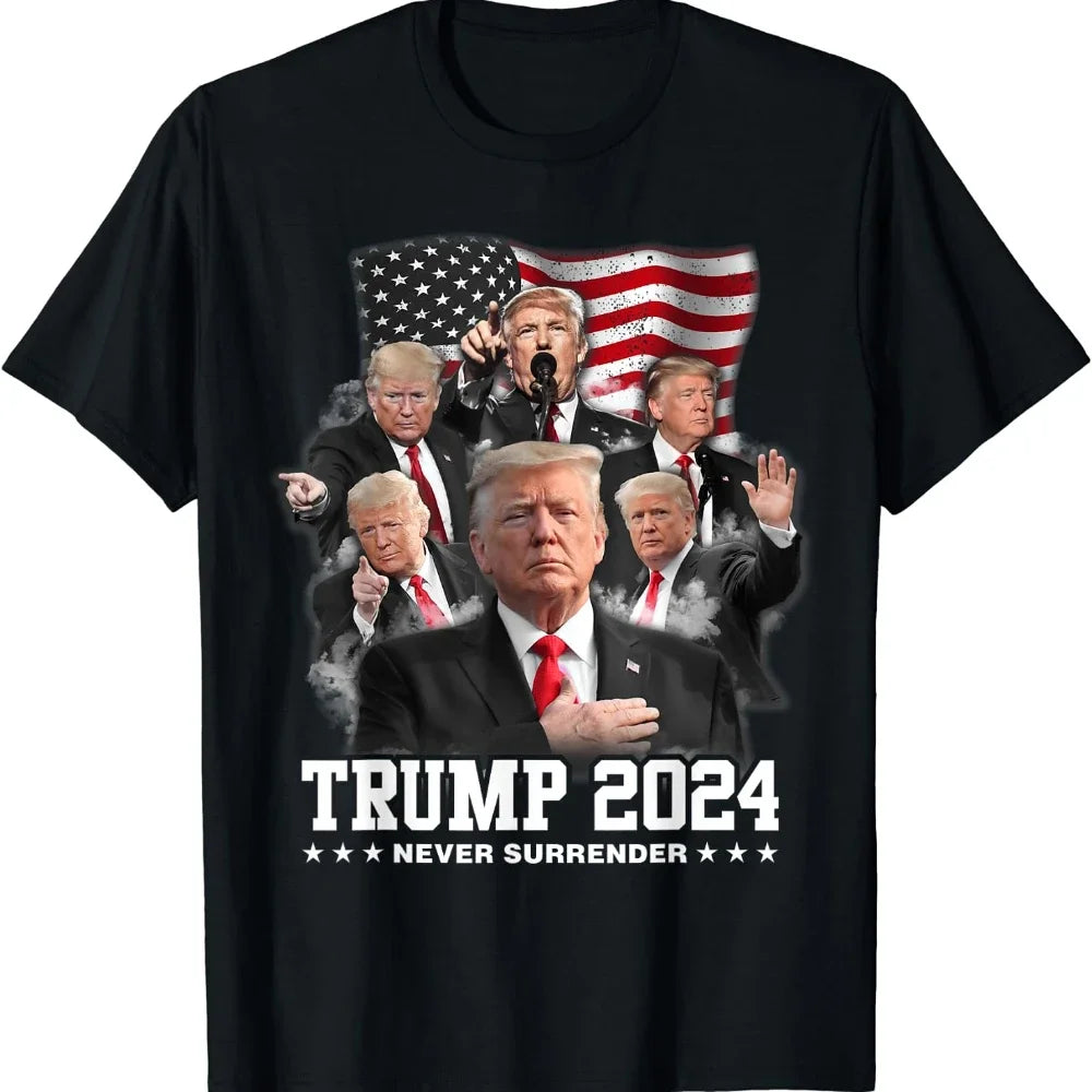 VOTE TRUMP 2024 American Flag T-Shirt