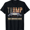 Trump 2024 Take America Back American Flag T-Shirt