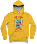 The Shrine Trendy All-Over Print Solid Bright Sun Hoodie