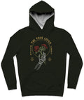 The True Lover Trendy All-Over Print Solid Rangoon Green Hoodie