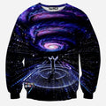 The Amazing Show Space Galaxy Crew Neck Sweatshirt Men & Women Black Hole Harajuku Style All Over Print Sweater