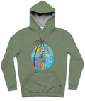 Let's Have Fun Trendy All-Over Print Solid Camouflage Green Hoodie