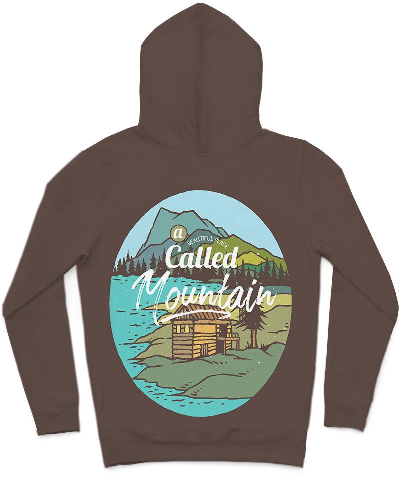 Mountain Tavern Trendy All-Over Print Solid Cork Hoodie