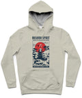 Bushido Spirit III Trendy All-Over Print Solid Chrome White Hoodie