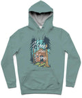Home Sweet Home Trendy All-Over Print Solid Juniper Hoodie