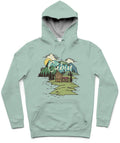 The Cabin Trendy All-Over Print Solid Opal Hoodie