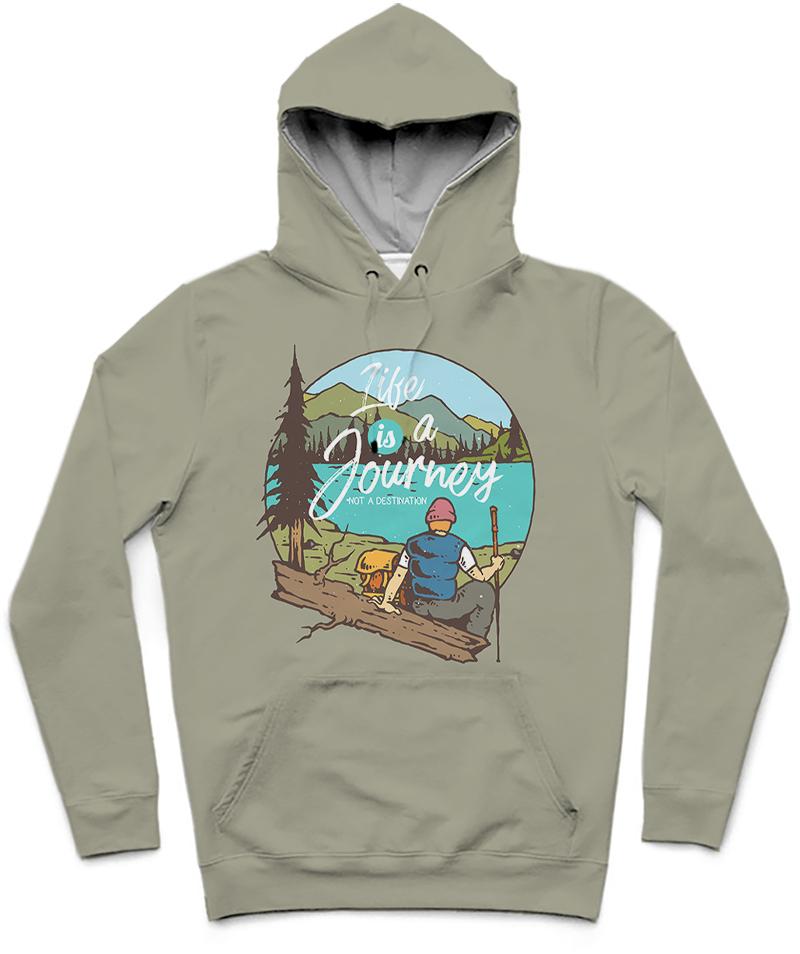 The Journey Trendy All-Over Print Solid Lemon Grass Hoodie
