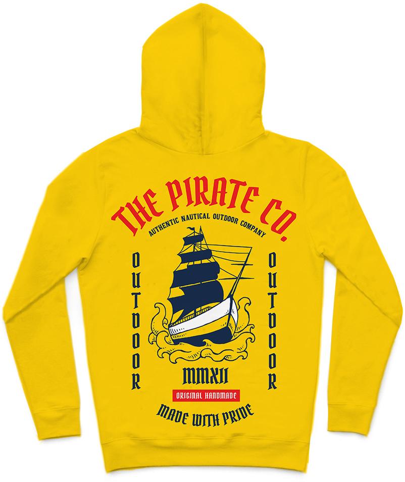 MMXII Trendy All-Over Print Solid Golden Poppy Hoodie