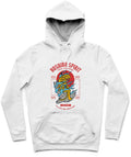 Bushido Spirit IV Trendy All-Over Print Solid White Smoke Hoodie