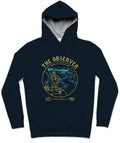The Observer Trendy All-Over Print Solid Tangaroa Hoodie