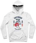 Shizenboku Trendy All-Over Print Solid White Smoke Hoodie