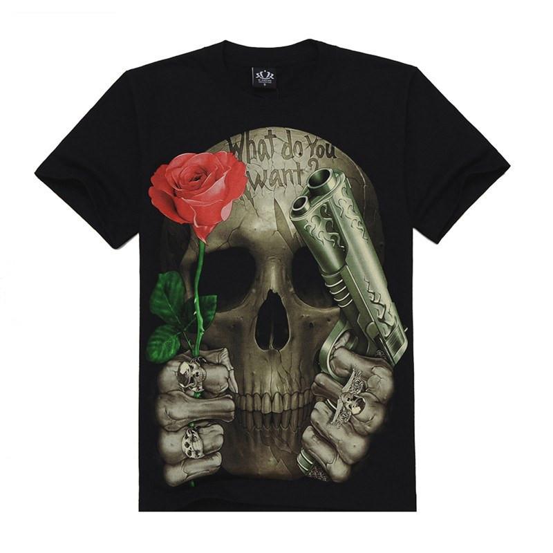 Dark Style skull wolfs t-shirt