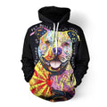 Dogs Pitbull 3D hoodie