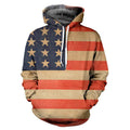 Vintage USA Flag Hoodie