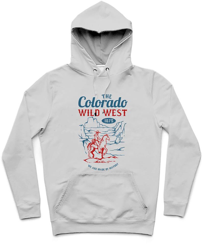 Colorado II Trendy All-Over Print Solid Very Light Grey Hoodie