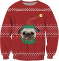 Christmas Pug v2 Crewneck Sweatshirt