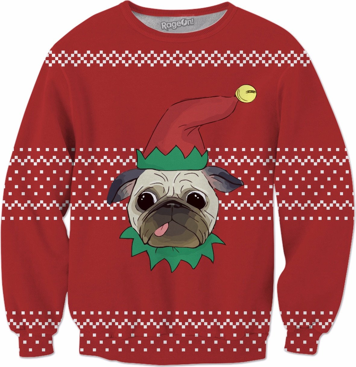 Christmas Pug v2 Crewneck Sweatshirt