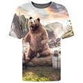 Bear Fishing In Mountains