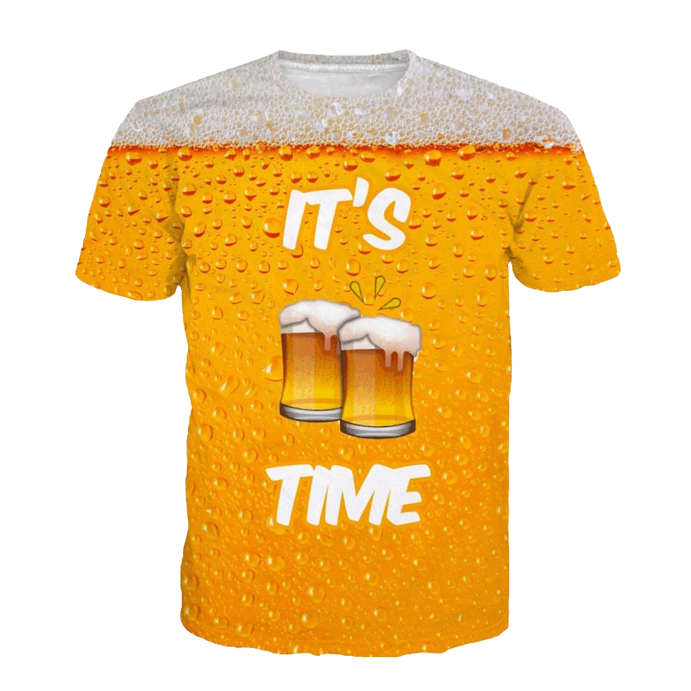 Beer its beer time 3D t-shirt