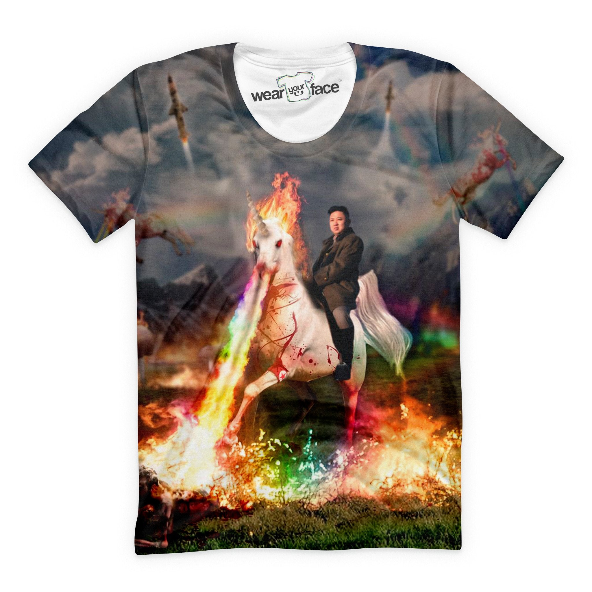 Rainbow Unicorn Kim Jong Un T-Shirt