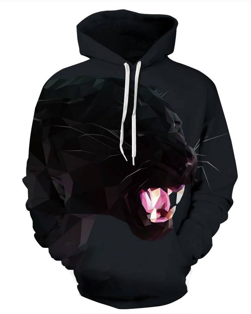 Exclusive Geometric Leopard Hoodie Abstract Style