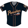 Pancakes White Button Up Baseball Jersey