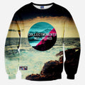 Collect Moments Not Things All Over Print Beach Crew Neck Sweatshirt