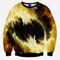 Rip In The Universe All Over Print Yellow & Black Crew Neck Sweatshirt