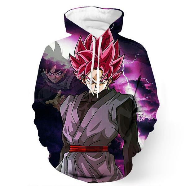 Black Goku Rose Hoodie