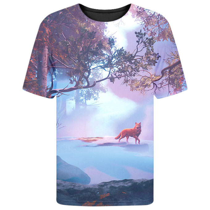 wolf in magical woods