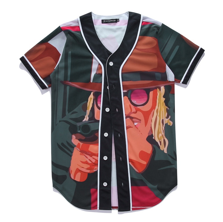 3D T Shirt Men Baseball Jerseys Fashion Man with Gun Printed Tee Tops Homme Casual Slim1