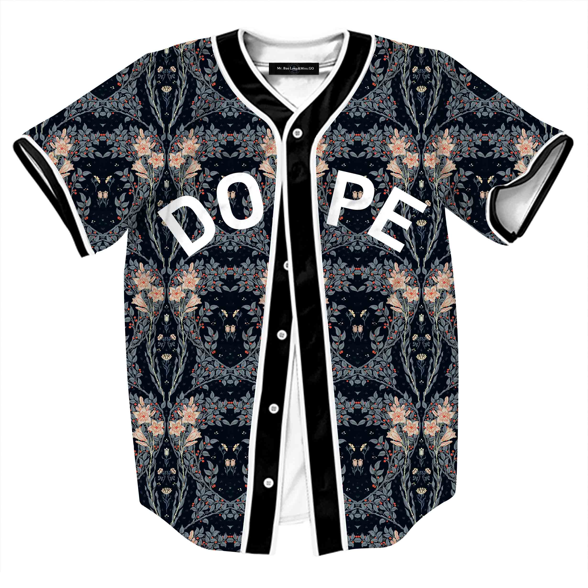 Floral Baseball Jersey 3D Shirt Men Women Brand Design Mens Baseball tshirt Funny Short Sleeve Hip1