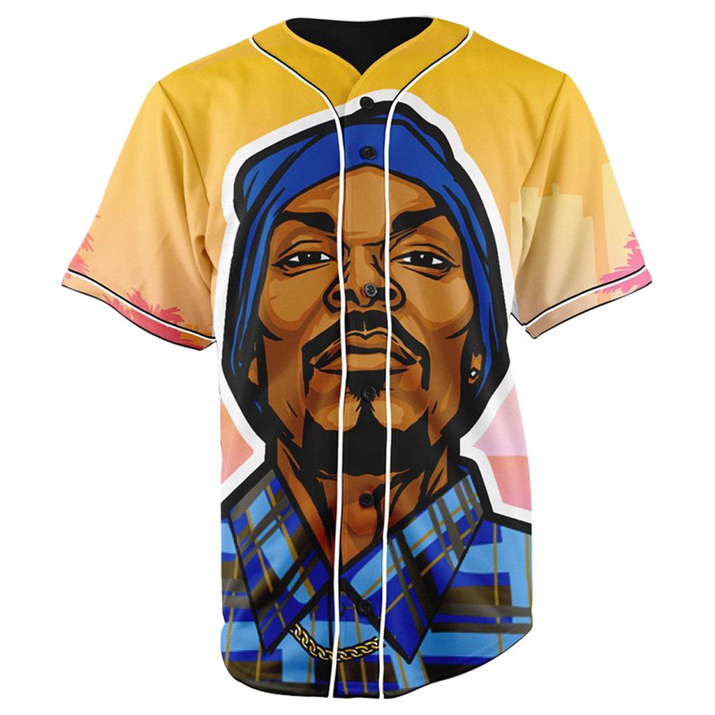Snoop Dogg Button Up Baseball Jersey » TshirtSpecialist.com